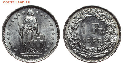 Швейцария. 1 франк 1966 г. До 30.01.22. - Р980.JPG