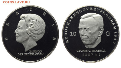 Нидерланды. 10 гульденов 1997 г. Proof. До 30.01.22. - Р676.JPG