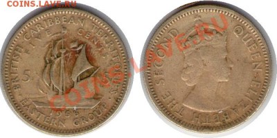 >L< Брит. Карибы 5 центов 1956 до 13.11.11 22:00 - Кариб_5_56