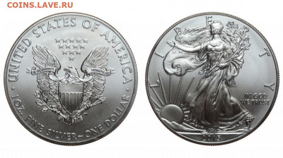 Меняю серебряные доллары США на серебро России, СССР и мира. - ssha_1_dollar_2015_g_shagajushchaja_svoboda