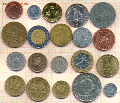 монеты разные 20 штук 12 от 5 руб. фикс цена - лист 12а 001
