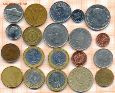 монеты разные 20 штук 15 от 5 руб. фикс цена - лист 15а 001