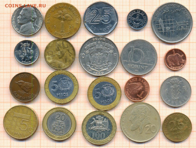 монеты разные 20 штук 15 от 5 руб. фикс цена - лист 15 001