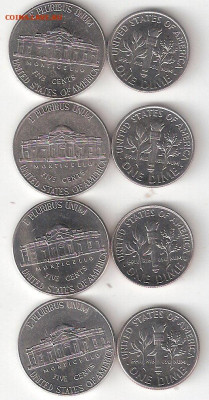 США: Даймы(10центов), Никель(5центов) 2014,15,16,17D ФИКС - США Дайм,Никель 2014,15,16,17D a