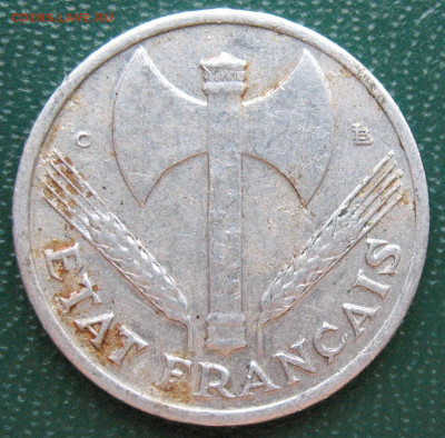 Франция 50 сантим 1944 дворы B и С Виши -  до 05.02.2022 - 50 сантим 1944 С_Etat_2