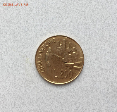 Ватикан 200 лир 1991 Ворота Иерусалима Иоанн Павел II - IMG_4525.JPG