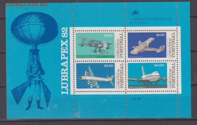 Португалия 1982 авиация блок ** до 09 02 - 41в