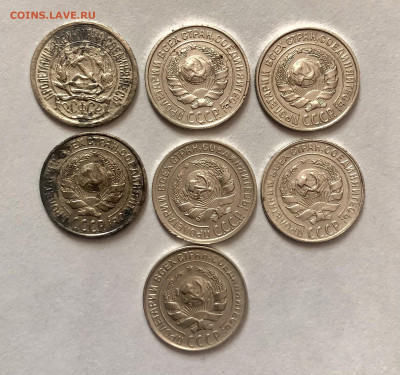 10 копеек 1923 -1930 гг. 7 монет. до 08.02.22г. 22:00. - FD4DD0E2-B410-4AF2-A96A-0807673A5318