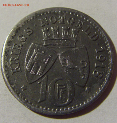 Нотгельд 10 пф 1918 Теттнанг №1 08.02.2022 22:00 М - CIMG4975.JPG