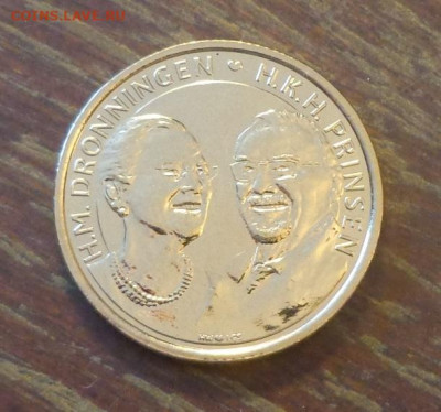 ДАНИЯ - 20 крон Золотая свадьба до 8.02, 22.00 - Дания 20 кр Серебряная свадьба_2