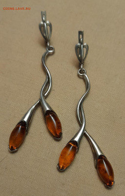 Серьги. Серебро, янтарь. - 20220205_212934