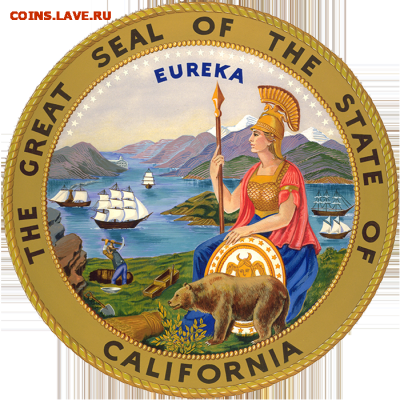 Монеты с Корабликами - Seal_of_California