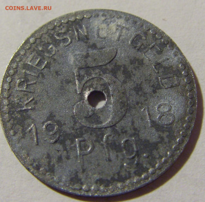 Нотгельд 5 пф 1918 Апольда №3 08.02.2022 22:00 М - CIMG2747.JPG