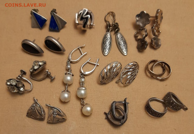 Серьги разные ( парные ). Серебро. - 20220206_195131