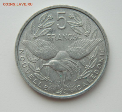 Франц. Новая Каледония 5 франков 1952 г. (Фауна) до 10.02.22 - DSCN2655.JPG