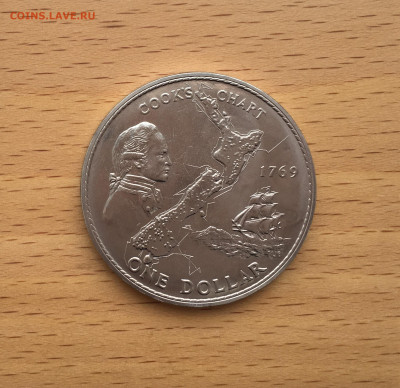 Крона Шайба Новая Зеландия 1$ доллар 1969 Корабль - IMG_5114.JPG