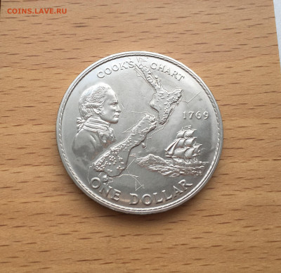Крона Шайба Новая Зеландия 1$ доллар 1969 Корабль - IMG_5115.JPG