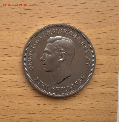Крона Шайба Великобритания 5 шиллингов 1951 фестиваль - IMG_5108.JPG