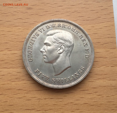Крона Шайба Великобритания 5 шиллингов 1951 фестиваль - IMG_5110.JPG