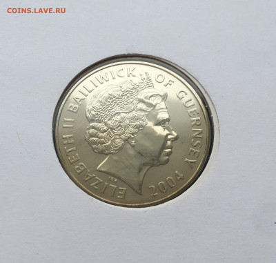 Крона Шайба Гернси 5 фунтов 2004 60 лет Высадка в Нормандии - IMG_5183.JPG