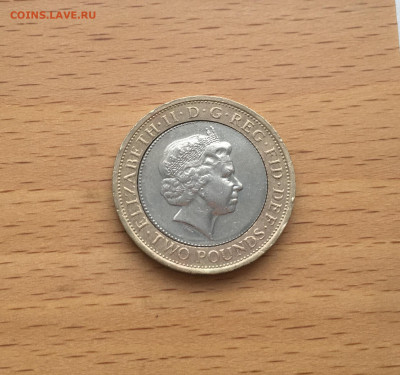 биметалл Великобритания 2 фунта 2013 350 лет гинее - IMG_5263.JPG