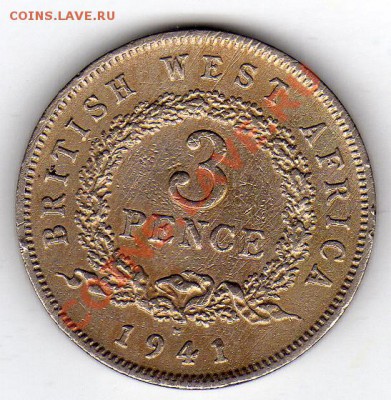 БРИТ.ЗАП.АФРИКА 3 ПЕНСА 1941 ДО 14.11.11 В 22.00МСК (755) - img275