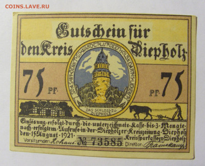 Нотгельд 75 пф 1921 Дипхольц (585) 13.02.2022 22:00 МСК - CIMG6561.JPG