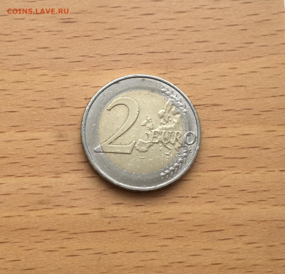 биметалл Германия 2 евро 2012 10 лет евро наличными Двор J - IMG_5554.JPG