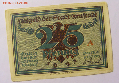 Нотгельд 25 пф 1921 Германия () 13.02.2022 22:00 МСК - CIMG6655.JPG