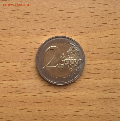 биметалл Латвия 2 евро 2015 Вымирающие виды Чёрный аист - IMG_5489.JPG
