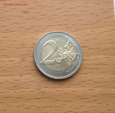 биметалл Латвия 2 евро 2015 Вымирающие виды Чёрный аист - IMG_5490.JPG
