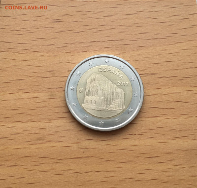 биметалл Испания 2 евро 2017 ЮНЕСКО - Церковь Санта-Мария-де - IMG_5407.JPG
