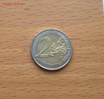 биметалл Франция 2 евро 2009 10 лет введения евро - IMG_5402.JPG