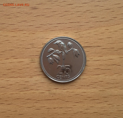 Белиз 25 центов 1979 Птица фауна тираж 808 шт - IMG_5326.JPG