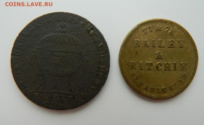 Токен 1870-е годы (точно не знаю номинал, может фартинг или 3 пенса или 6 пенсов). - DSCN2783.JPG