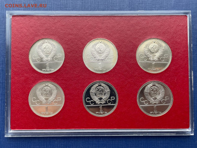 Набор 1 рубль СССР 1977-80 Олимпиада-80 6 монет Экспорт UNC - AwDlkjQ4-zU