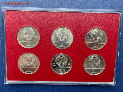 Набор 1 рубль СССР 1977-80 Олимпиада-80 6 монет Экспорт UNC - jCFwTgzwaE0