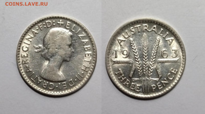 Австралия 3 пенса 1963 г Елизавета II - 17.02 22:00 - IMG_20220212_173522