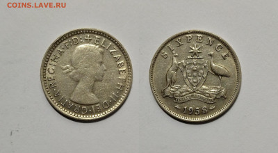 Австралия 6 пенсов 1958 г Елизавета II - 17.02 22:00 - IMG_20211219_182329