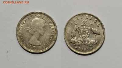 Австралия 6 пенсов 1961 г Елизавета II - 17.02 22:00 - IMG_20211219_182353