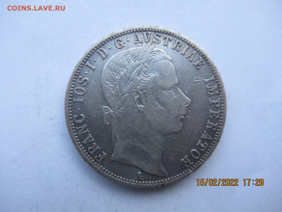 АВСТРО-ВЕНГРИЯ 1 флорин 1859 Франц Иосиф до 18.02 в 22.00 мс - сер 005.JPG