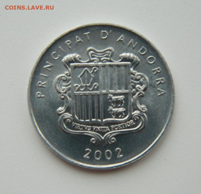 Андорра 1 сантим 2002 г. (Юбилейная) Фауна до 21.02.22 - DSCN1997.JPG