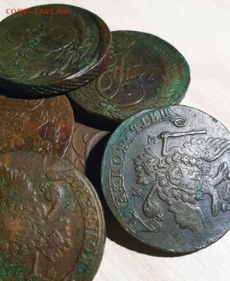 5 Копеек 1763-1780 гг.,6 шт. (Не Чищены) До 25.02.22 в 22.00 - 38091162