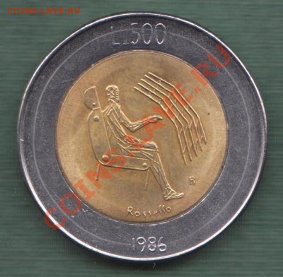 Сан Марино, биметалл 500 Лир 1986 - 54