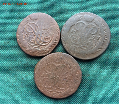 2 копейки Елизавета 1757,58г 3шт (А56) 22.02 - CQe6NJ_C-2g
