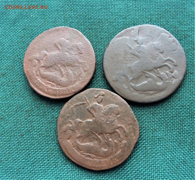 2 копейки Елизавета 1757,58г 3шт (А56) 22.02 - N2oCFm2oj20
