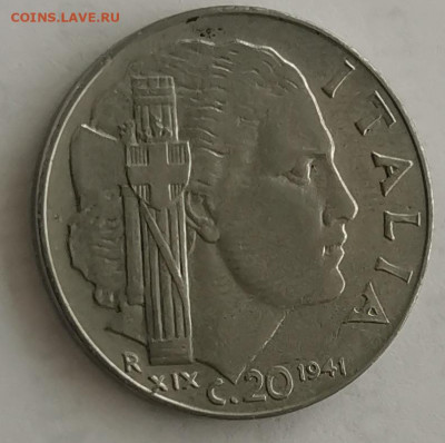 Италия 20 чентезимо 1941г 26.02.2022г до 22:00 - IMG_20220217_181853