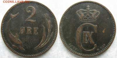 Дания 2 эре 1897 до 26-02-22 в 22:00 - Дания 2 эре 1897    7745