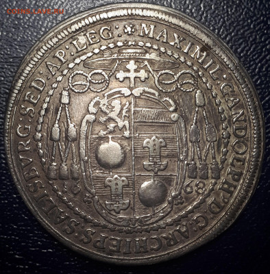 2 таллера 1668 Зальцбург. ( Vf ) 23.02. в 22.00 - 10