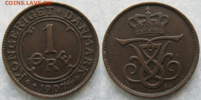 Дания 1 эре 1907 до 26-02-22 в 22:00 - Дания 1 эре 1907    175-ак10-3810